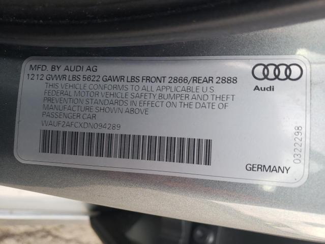 2013 AUDI S6 WAUF2AFCXDN094289