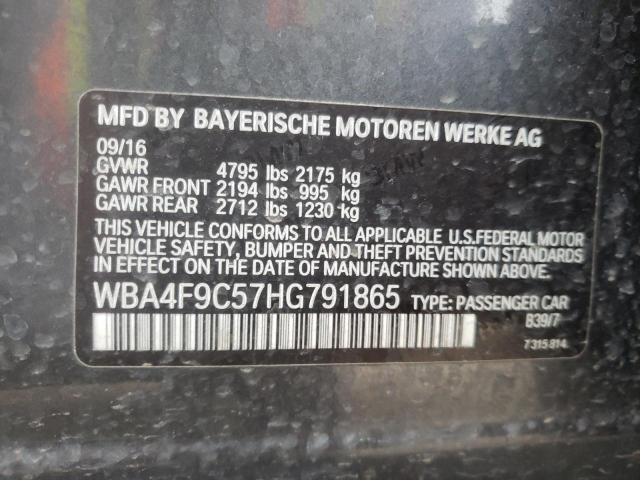 2017 BMW 430XI GRAN WBA4F9C57HG791865