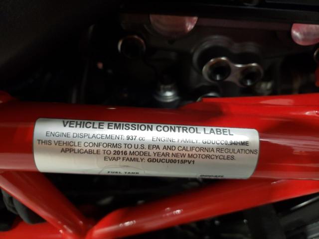 2016 DUCATI HYPERMOTAR ZDM1YBJS5GB012706