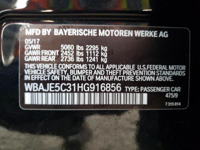 2017 BMW 540 I WBAJE5C31HG916856