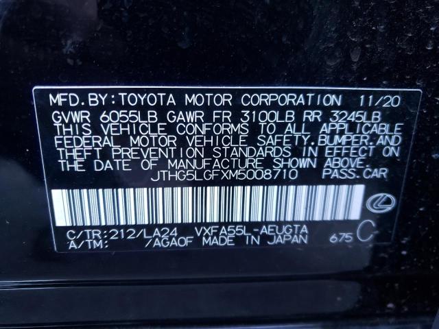 2021 LEXUS LS 500 JTHG5LGFXM5008710