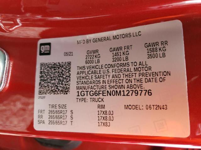 2021 GMC CANYON AT4 1GTG6FEN0M1279776