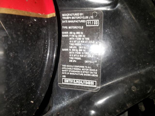 2004 TRIUMPH MOTORCYCLE SPEED MAST SMT915JN24J194950
