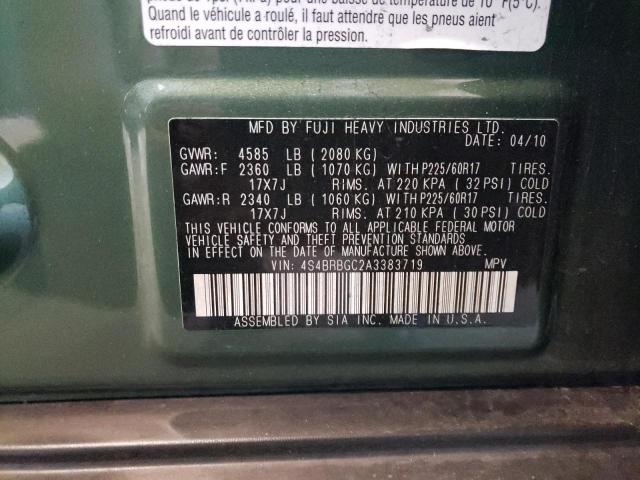 2010 SUBARU UK 4S4BRBGC2A3383719