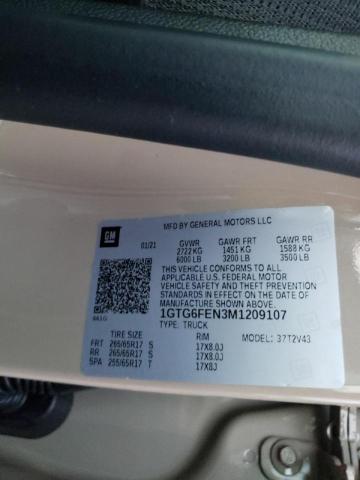 2021 GMC CANYON AT4 1GTG6FEN3M1209107