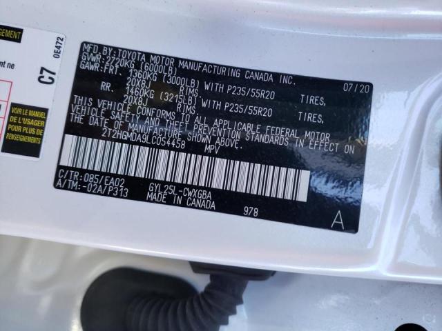 2020 LEXUS RX 450H 2T2HGMDA9LC054458