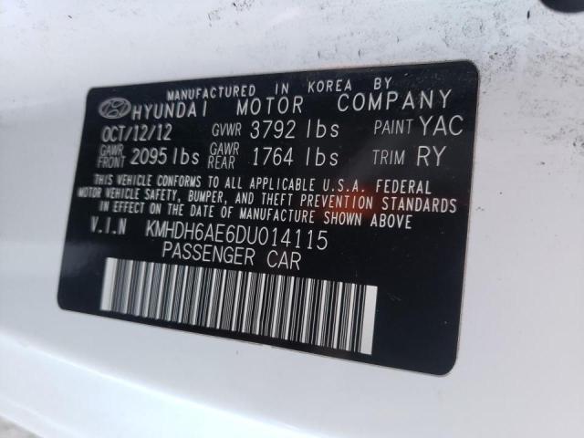 2013 HYUNDAI ELANTRA CO KMHDH6AE6DU014115