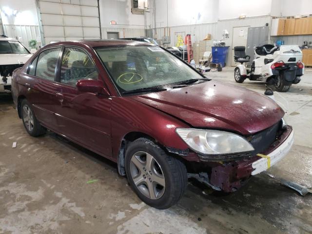 Salvage cars for sale from Copart Columbia, MO: 2004 Honda Civic EX