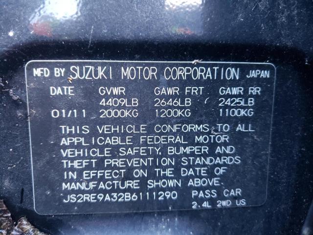2011 SUZUKI KIZASHI SE JS2RE9A32B6111290