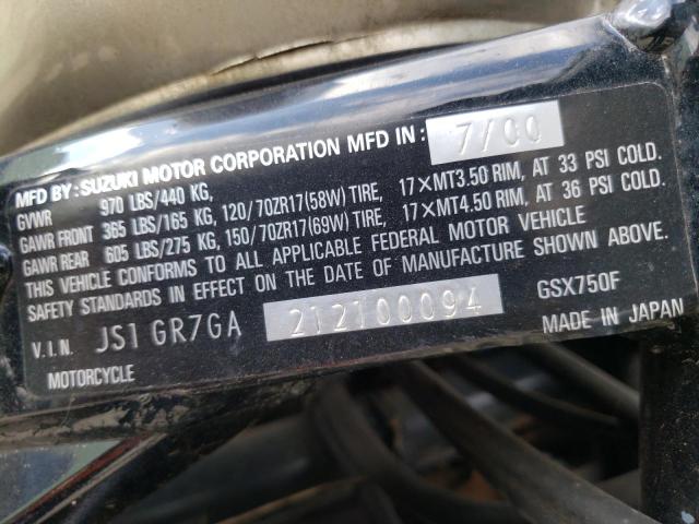 2001 SUZUKI GSX750 F JS1GR7GA212100094