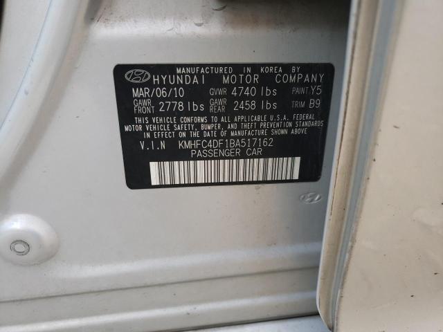 2011 HYUNDAI AZERA GLS KMHFC4DF1BA517162
