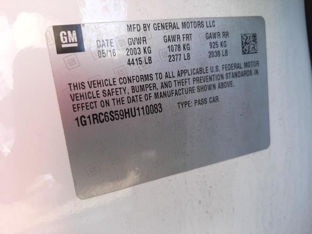 VIN 1G1RC6S59HU110083 2017 Chevrolet Volt, LT no.10