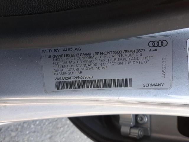 2017 AUDI A7 QUATTRO WAUW2AFC2HN079520
