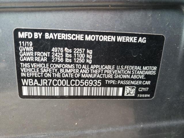 2020 BMW 530 XI WBAJR7C00LCD56935