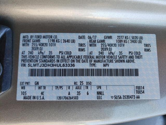 2017 LINCOLN MKC RESERV 5LMTJ3DH3HUL63336