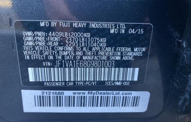 2016 SUBARU WRX PREMIU JF1VA1E68G9801003