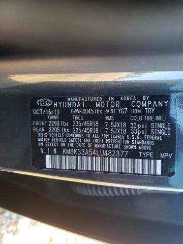 2020 HYUNDAI KONA LIMIT KM8K33A54LU482377