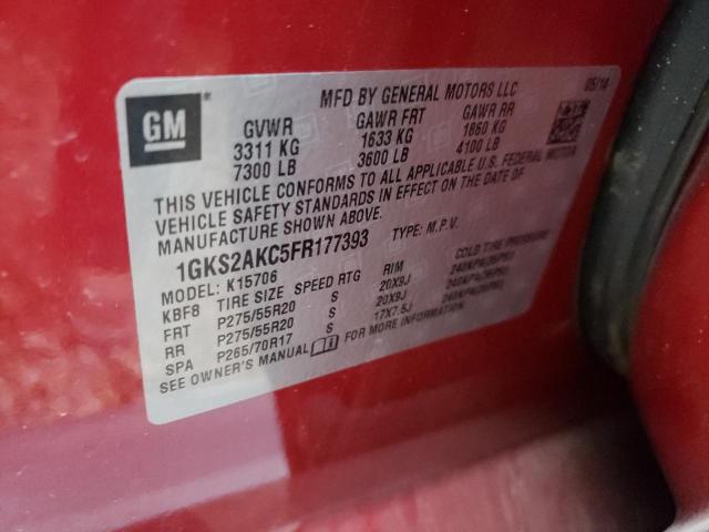 2015 GMC YUKON SLE 1GKS2AKC5FR177393