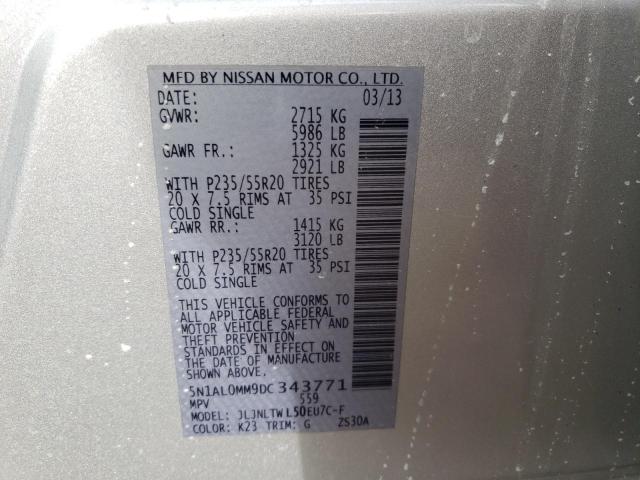 2013 INFINITI JX35 5N1AL0MM9DC343771