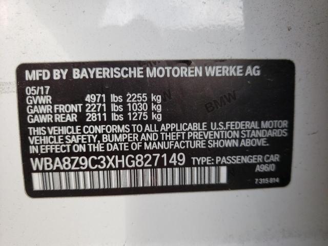 2017 BMW 330 XIGT WBA8Z9C3XHG827149