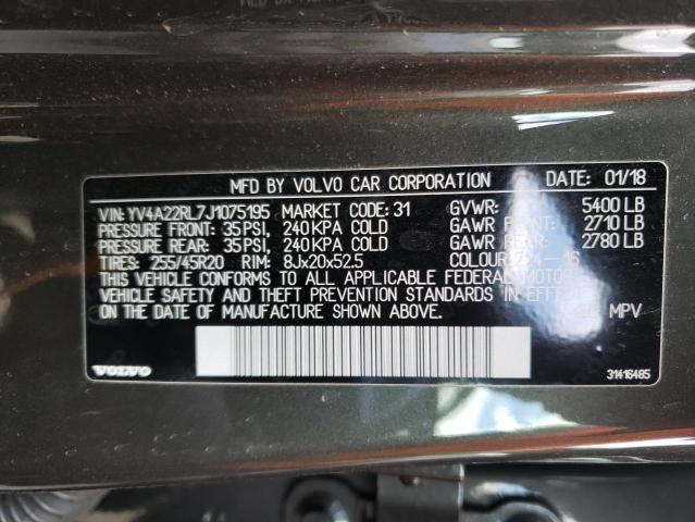 2018 VOLVO XC60 T6 IN YV4A22RL7J1075195
