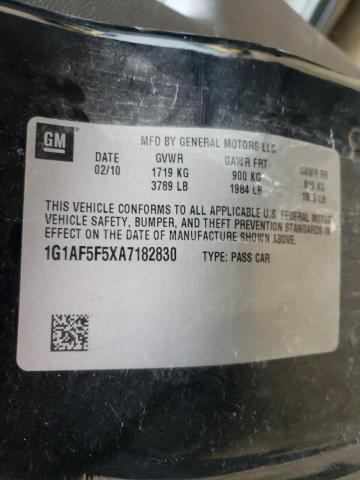 2010 CHEVROLET COBALT 2LT 1G1AF5F5XA7182830