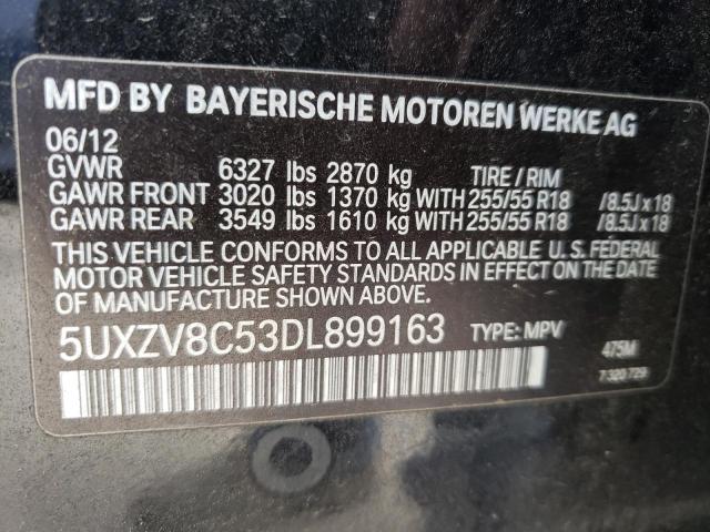 2013 BMW X5 XDRIVE5 5UXZV8C53DL899163