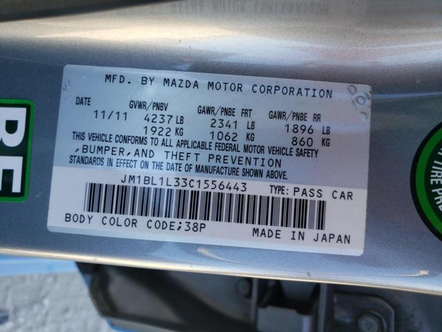 2012 MAZDA SPEED 3 JM1BL1L33C1556443