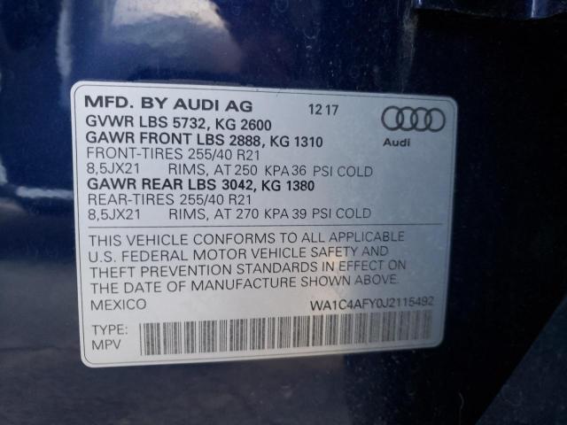 2018 AUDI SQ5 PRESTI WA1C4AFY0J2115492