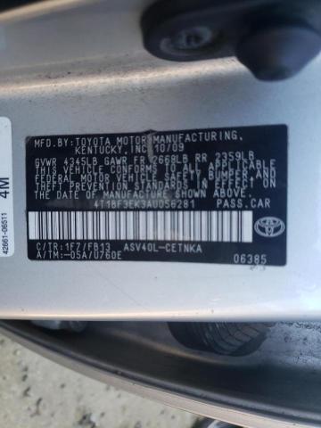 2010 TOYOTA CAMRY BASE 4T1BF3EK3AU056281