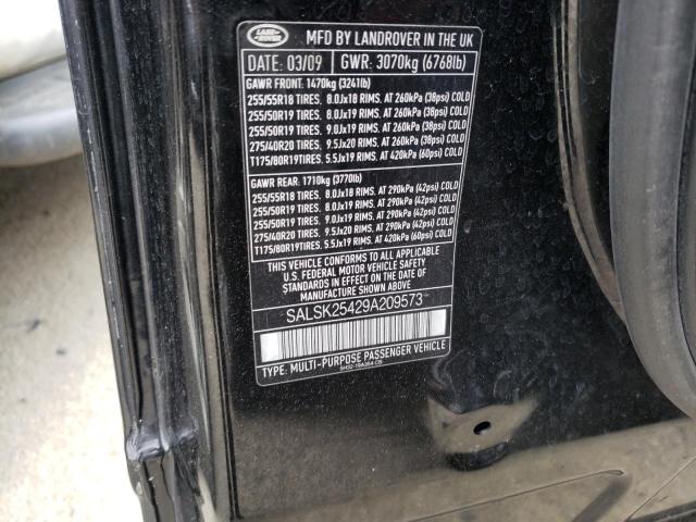 SALSK25429A209573 Land Rover Range Rove 2009. Фото: 9