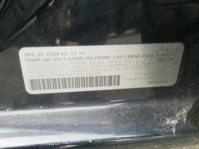 2011 AUDI A4 WAUBFAFL4BN015571