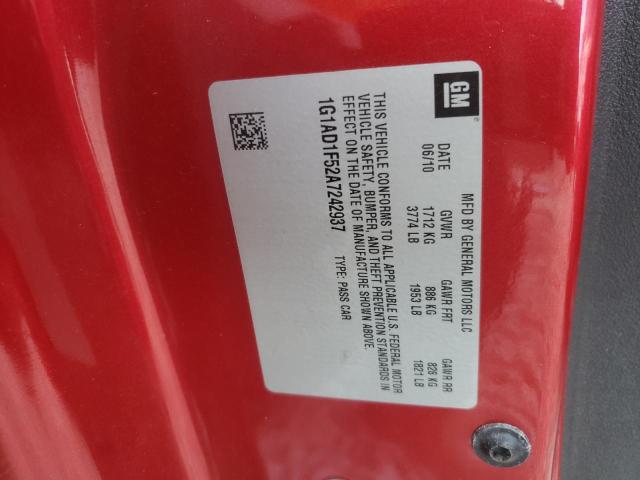 2010 CHEVROLET COBALT 1LT 1G1AD1F52A7242937