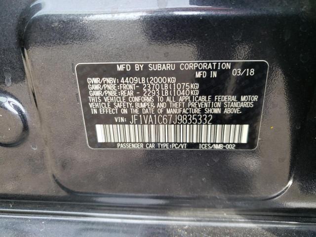 2018 SUBARU WRX PREMIU JF1VA1C67J9835332