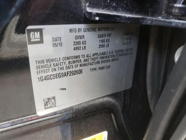 2010 BUICK LACROSSE C 1G4GC5EG9AF292606