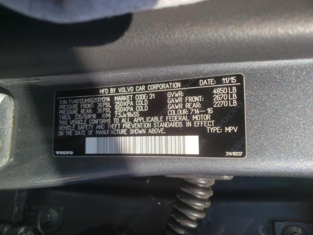 2016 VOLVO S60 CROSS YV4612UMXG2001314