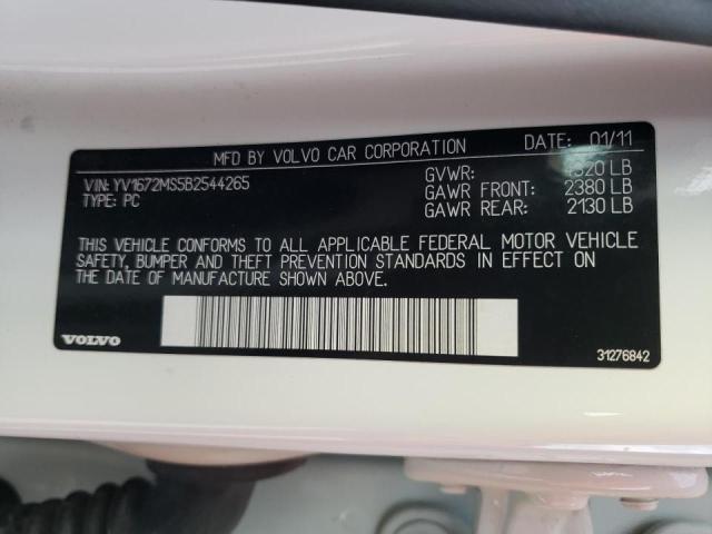 2011 VOLVO S40 T5 YV1672MS5B2544265