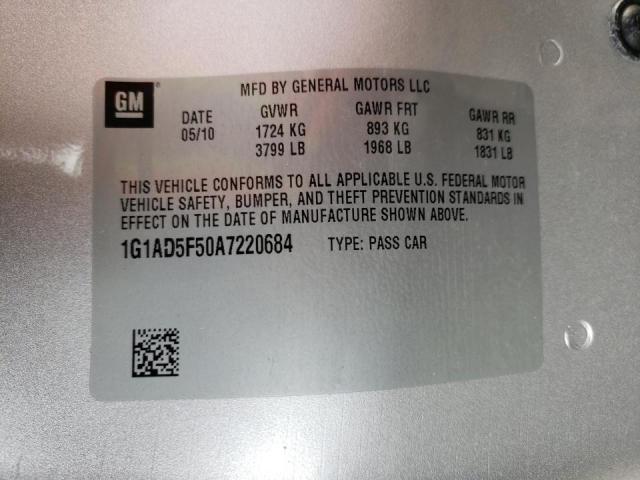 2010 CHEVROLET COBALT 1LT 1G1AD5F50A7220684