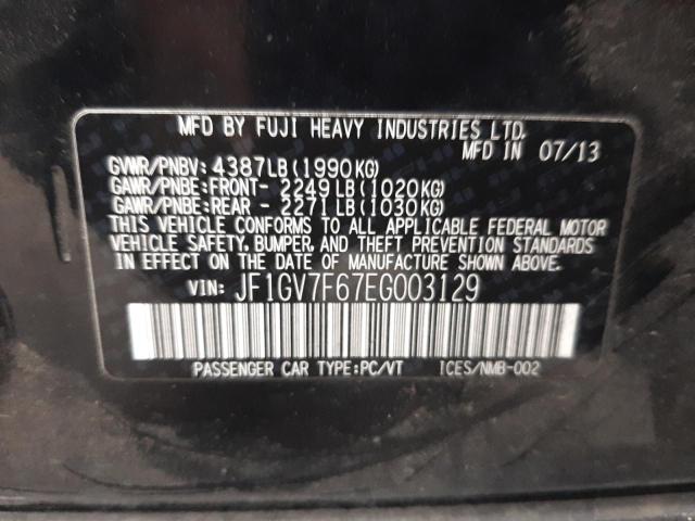 2014 SUBARU IMPREZA WR JF1GV7F67EG003129