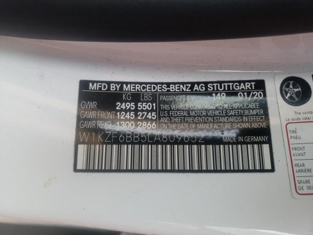 2020 MERCEDES-BENZ E AMG 53 4 W1KZF6BB5LA809652