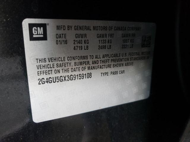 2016 BUICK REGAL GS 2G4GU5GX3G9159108