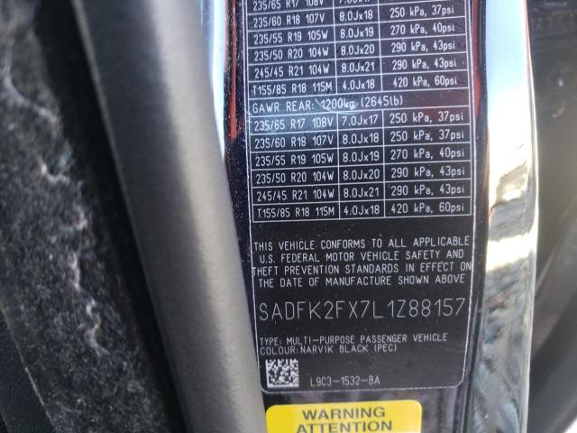 2020 JAGUAR E-PACE SADFK2FX7L1Z88157