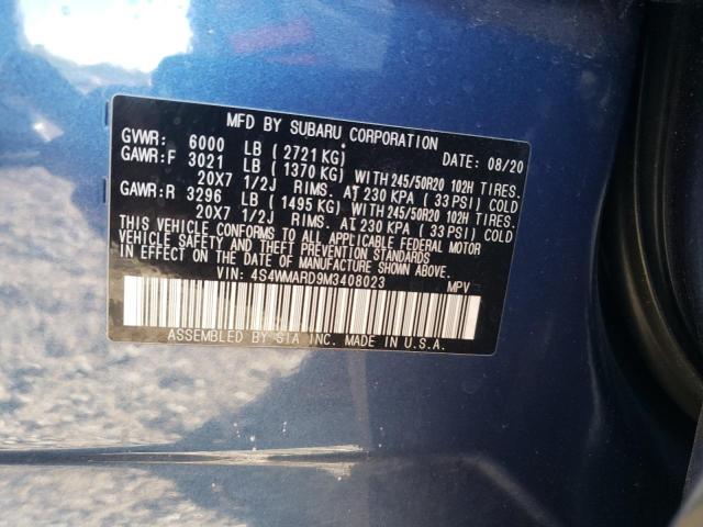 2021 SUBARU ASCENT TOU 4S4WMARD9M3408023