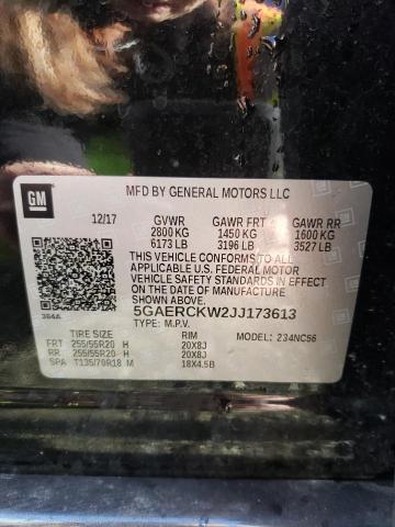 2018 BUICK ENCLAVE PR 5GAERCKW2JJ173613