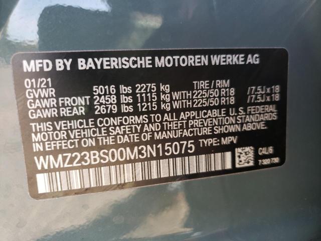 2021 MINI COOPER S E WMZ23BS00M3N15075