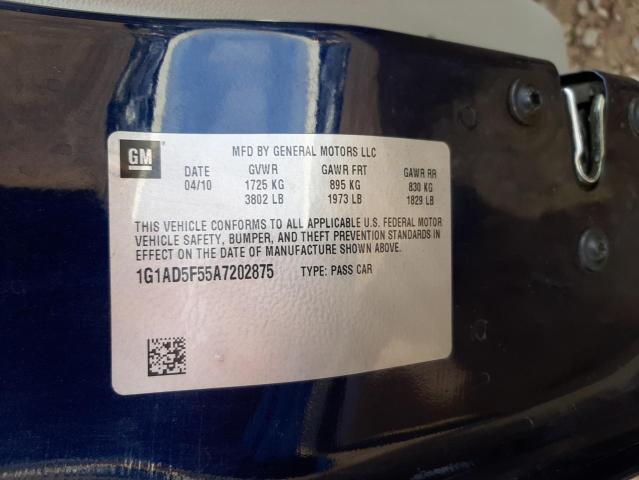 2010 CHEVROLET COBALT 1LT 1G1AD5F55A7202875