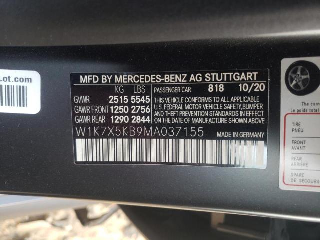 2021 MERCEDES-BENZ AMG GT 43 W1K7X5KB9MA037155