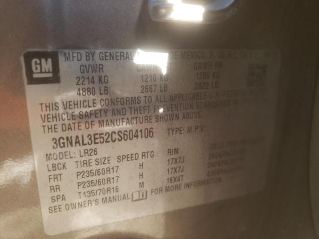 2012 CHEVROLET CAPTIVA SP 3GNAL3E52CS604106