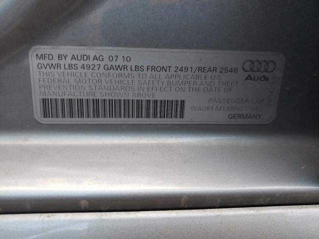 2011 AUDI A4 PRESTIG WAUKFAFL6BN011862