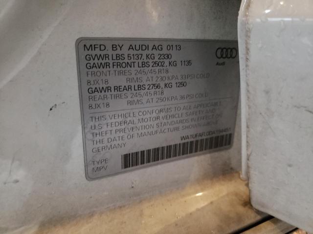2013 AUDI A4 ALLROAD WA1UFAFL0DA194451